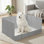 Porte-lit pliable pour chien et porte-peluche, murs hauts, sans couture, sans assemblage, imperméable, facile à nettoyer, sans déversement, plateau de pot intérieur portable pour chiots et grands chiens