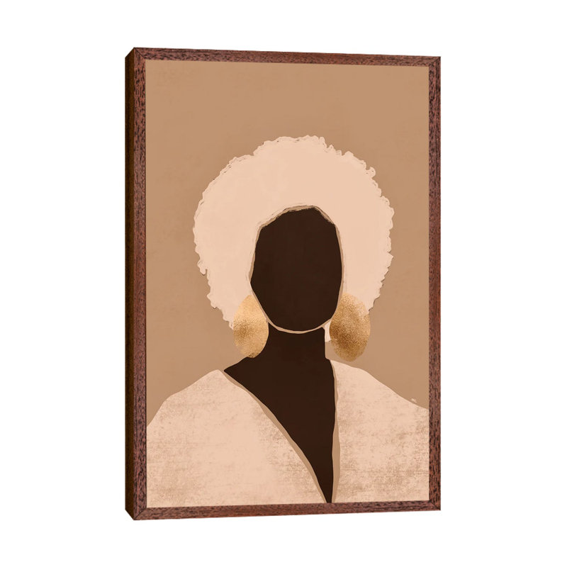 Patricia 1 Piece Wall Art on Canvas, 66.04 cm H x 45.72 cm W, Classic Brown Wood Framed Canvas