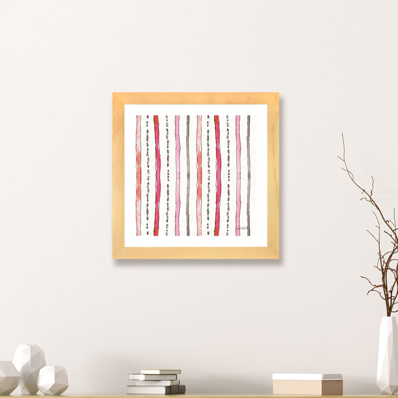 Art sur motif chic accents vi, H 24 po x l 24 po x P 1 po, Papier encadré naturel