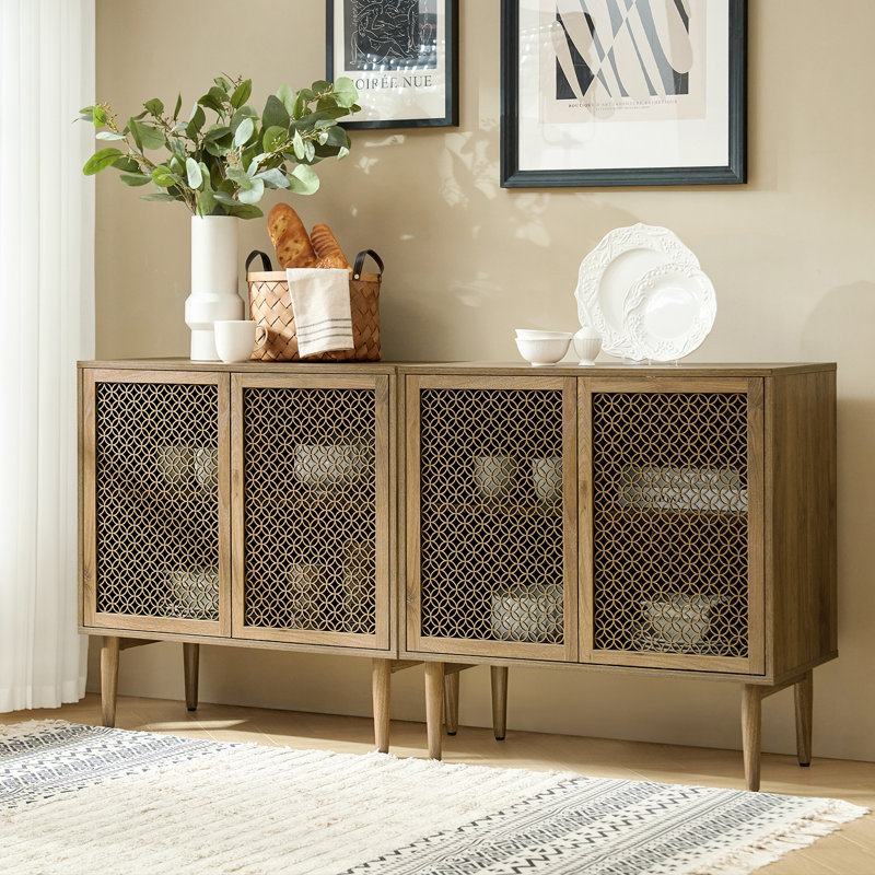 Armoire d'appoint 31,5 "avec éclairage à DEL Fabion, Noyer