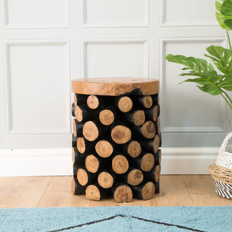 Iain Solid Wood Accent Stool