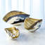 Pleated Bowl-Amber/Blue Filigree-57972693