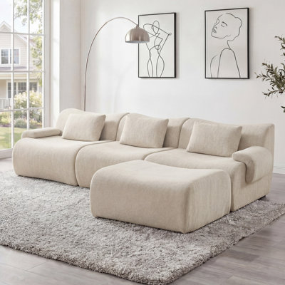 Canapé modulaire rembourré 4 pièces Boneless