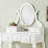 Wood Make-Up Vanity Table And Stool Set