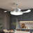 42-inch Silver Modern Fan Chandelier | Remote Control Dimming + Invisible Fan Blade Design