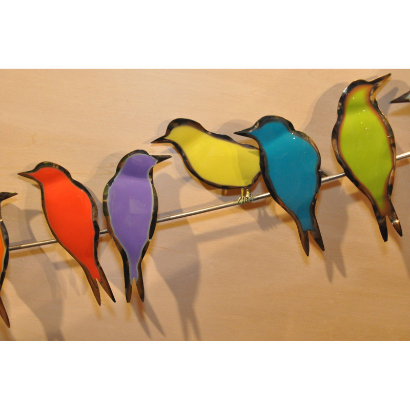 Handmade Birds Wall Decor on Metal