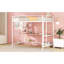 Lit mezzanine double en métal avec bureau et tablette