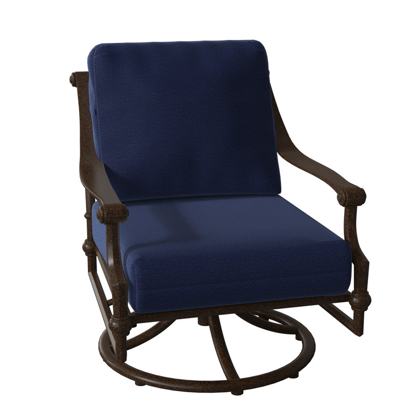 Delphi Outdoor Rocker Chair, Chestnut Brown, Canvas Bird's Eye Sunbrella® Canvas