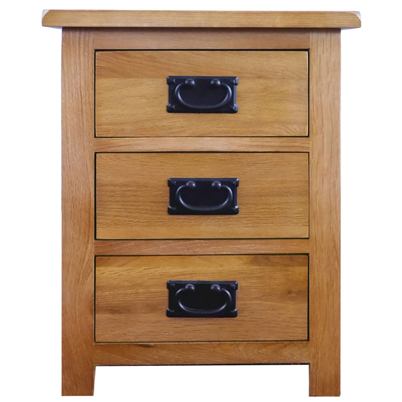 Shickley 43cm W Bedside Table, Oak