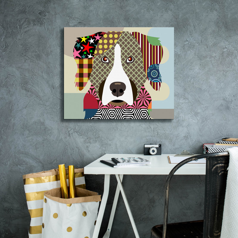 «Bernese Mountain Dog» par Lanre Adefioyue, H 20 po x l 24 po x P 0,75 po