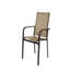 Ensemble de salle à manger 7 pièces pour patio, mobilier d'extérieur avec table rectangulaire et 6 chaises empilables en textilène pour le jardin, la cour et la terrasse - Brun