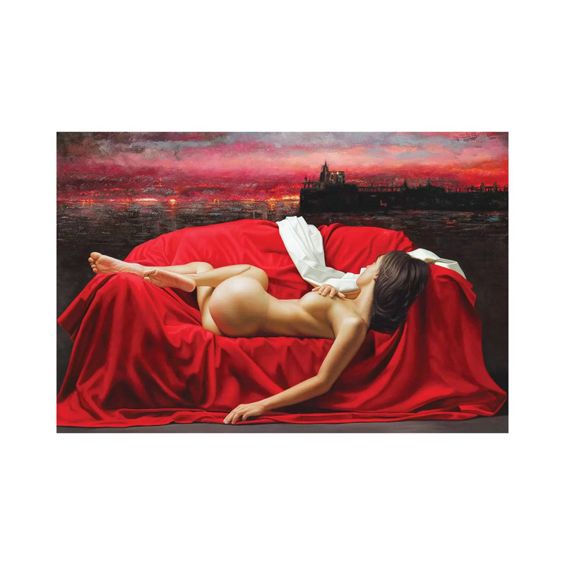 «Red Sky» - impression, H 40 po x l 60 po x 1,5 po, Toile tendue