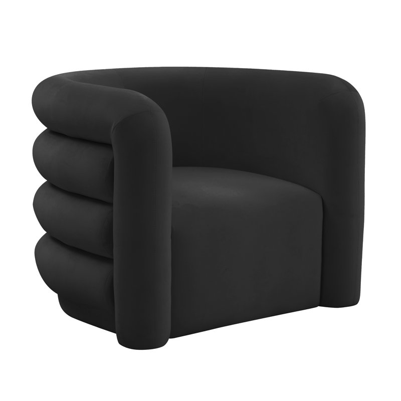 Velvet Accent Chair, Black