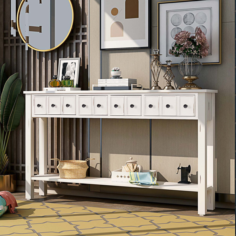 Console 60,03 po, Blanc antique