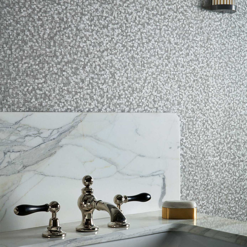 Mosaic Wallpaper, Paris Gray