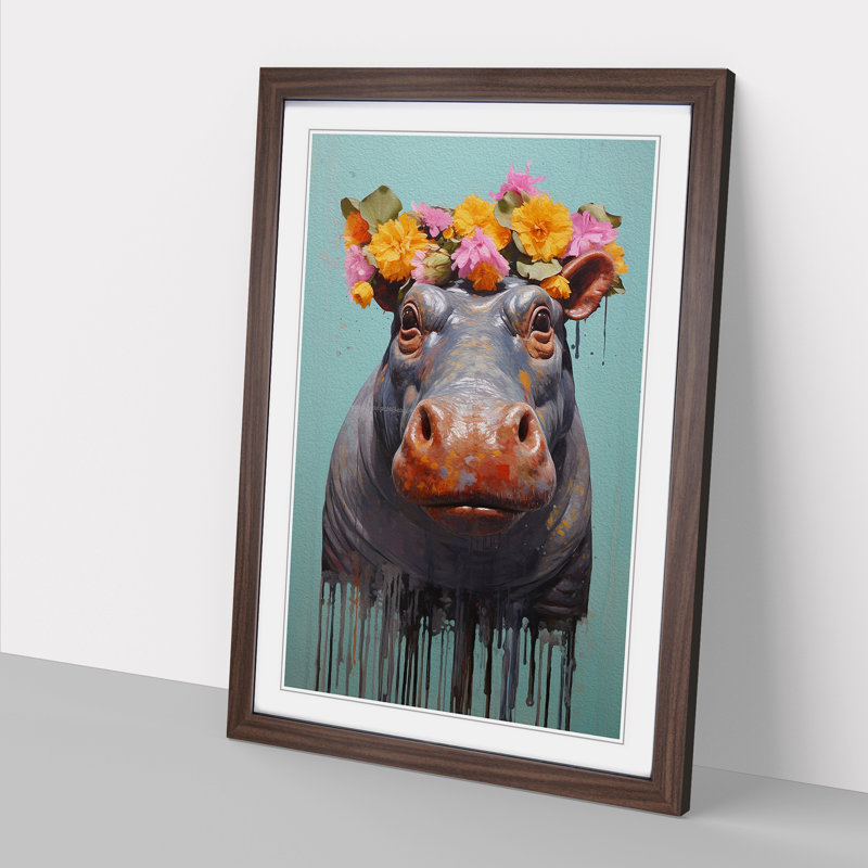 Hippo Contemporary - Framed Print