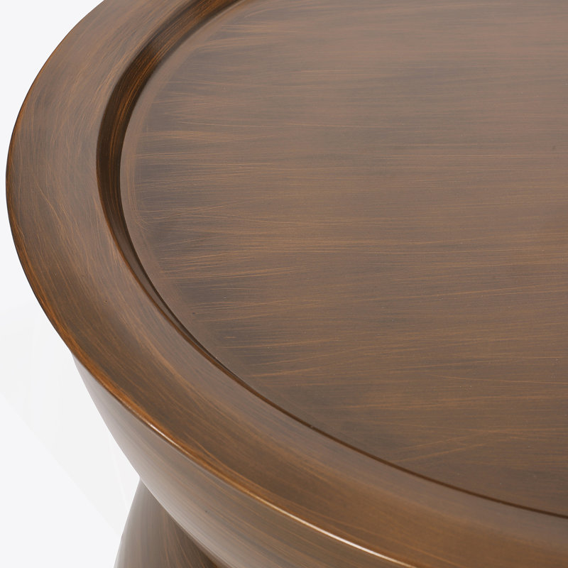 Table basse en métal martelé, Bronze Antique