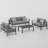 Brandtley 4-Piece  Aluminum Patio Conversation Set With Cushions-1547427896
