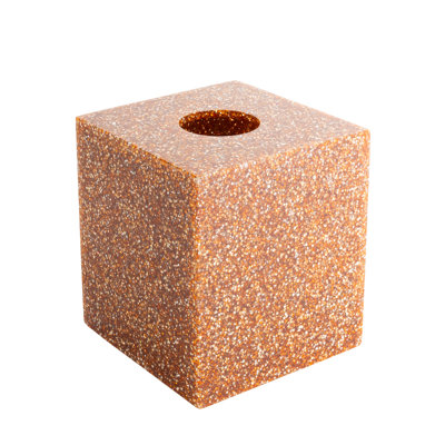 Porte-boîte à mouchoirs lumineux | Élégante résine incrustée de strass | Rangement pour salle de bain et rangement