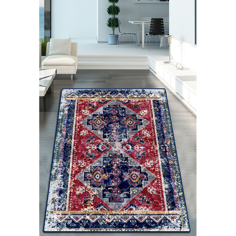 Antibacterial Hall Carpet, 3.3 x 6.6 Feet, 100% Polyester, 0.4 Inch Pile Height | Non-Slip Underside, Machine Washable at 86°F | Durable, Easy to Clean, Perfect for High Traffic Areas, Modern Design