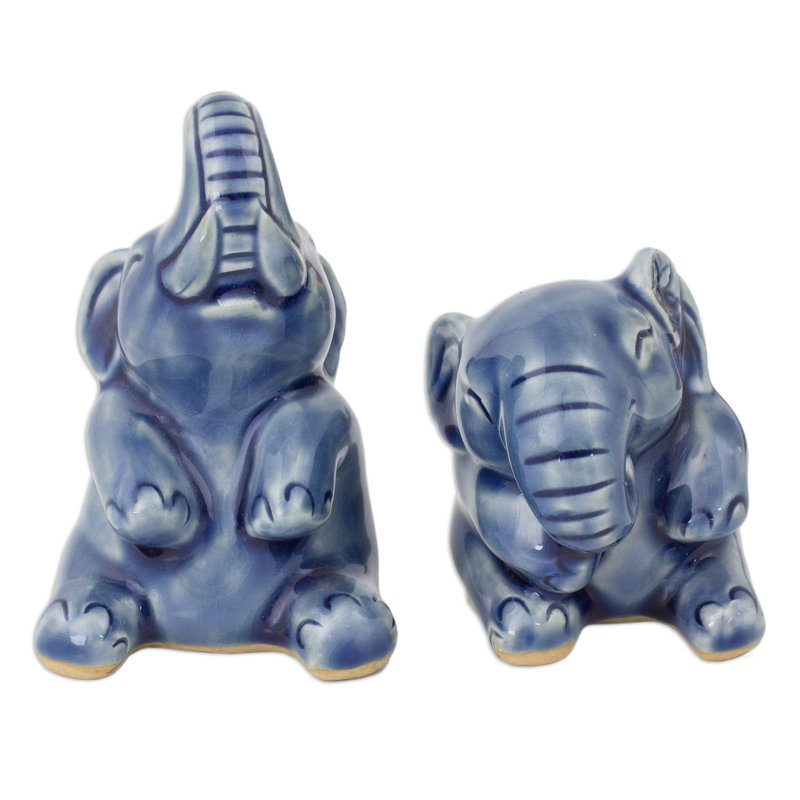 Ensemble de 2 figurines en céramique fabriquées à la main Beversly