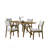 Avery Dining Set, Tripod-Cross Dining Table With Stylish Chairs, Light Oak-1412695396