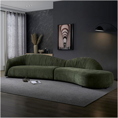 Canapé confortable avec méridienne 145,67 po Mid-Century