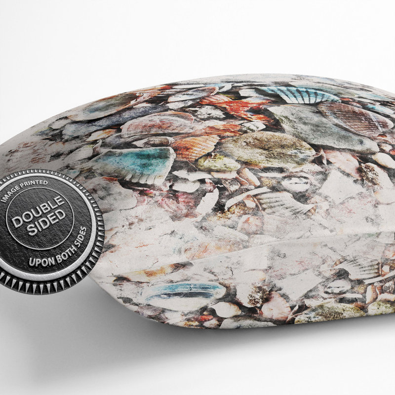 Square Cushion, 55cm H x 55cm W x 20cm D, Grey, Grey, Brown