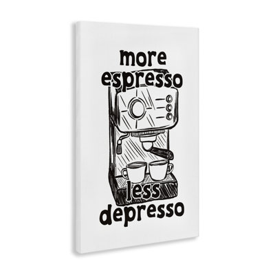 «More Espresso Less Depresso Canvas», conception par JJ Design House LLC