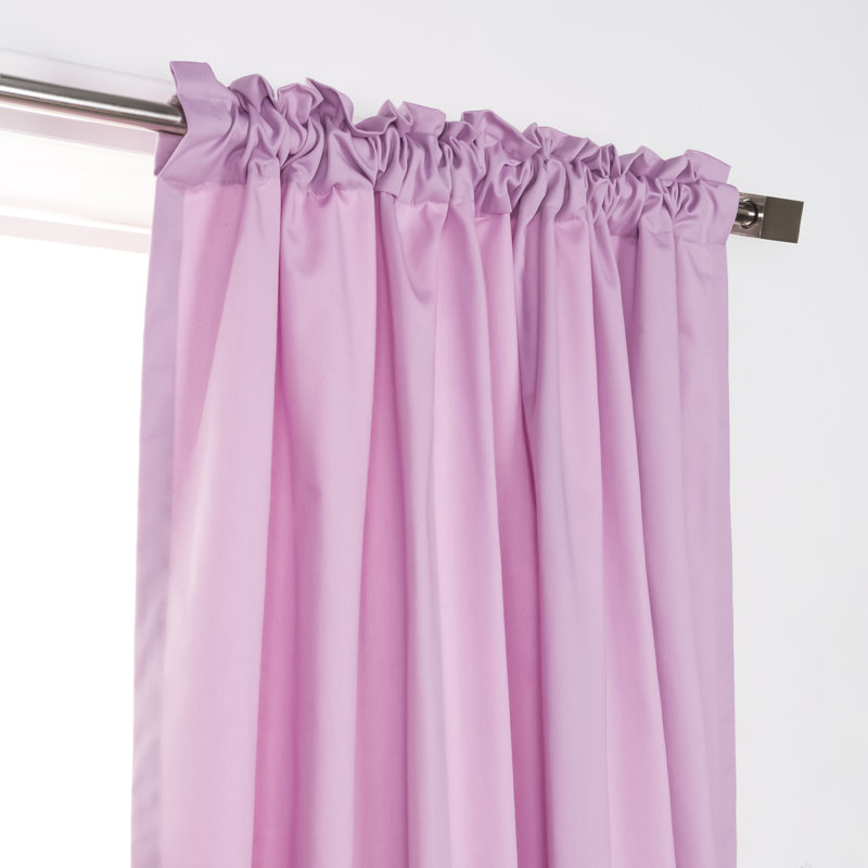 Rideau en mélange de coton Desma, L 52 po x L 84 po, Lavande
