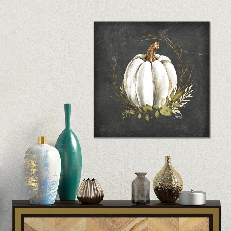 White Pumpkin- Gallery-Wrapped Canvas Giclée, 18" H x 18" W