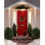 Holiday Red And Gold Evergreen Wreath