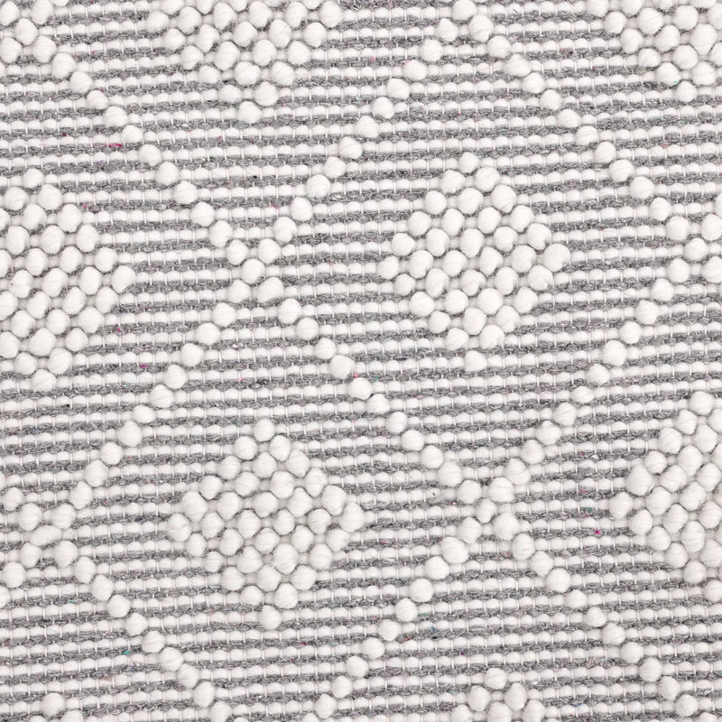 Geometric Area Rug in Gray/White, Rectangle 8' x 10'