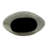 Aluminum Layered Chisel Oval Vase