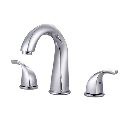 8 In. Widespread Double Handle Bathroom Faucet For 3 Holes With Pop-Up Drain And Supply Lines