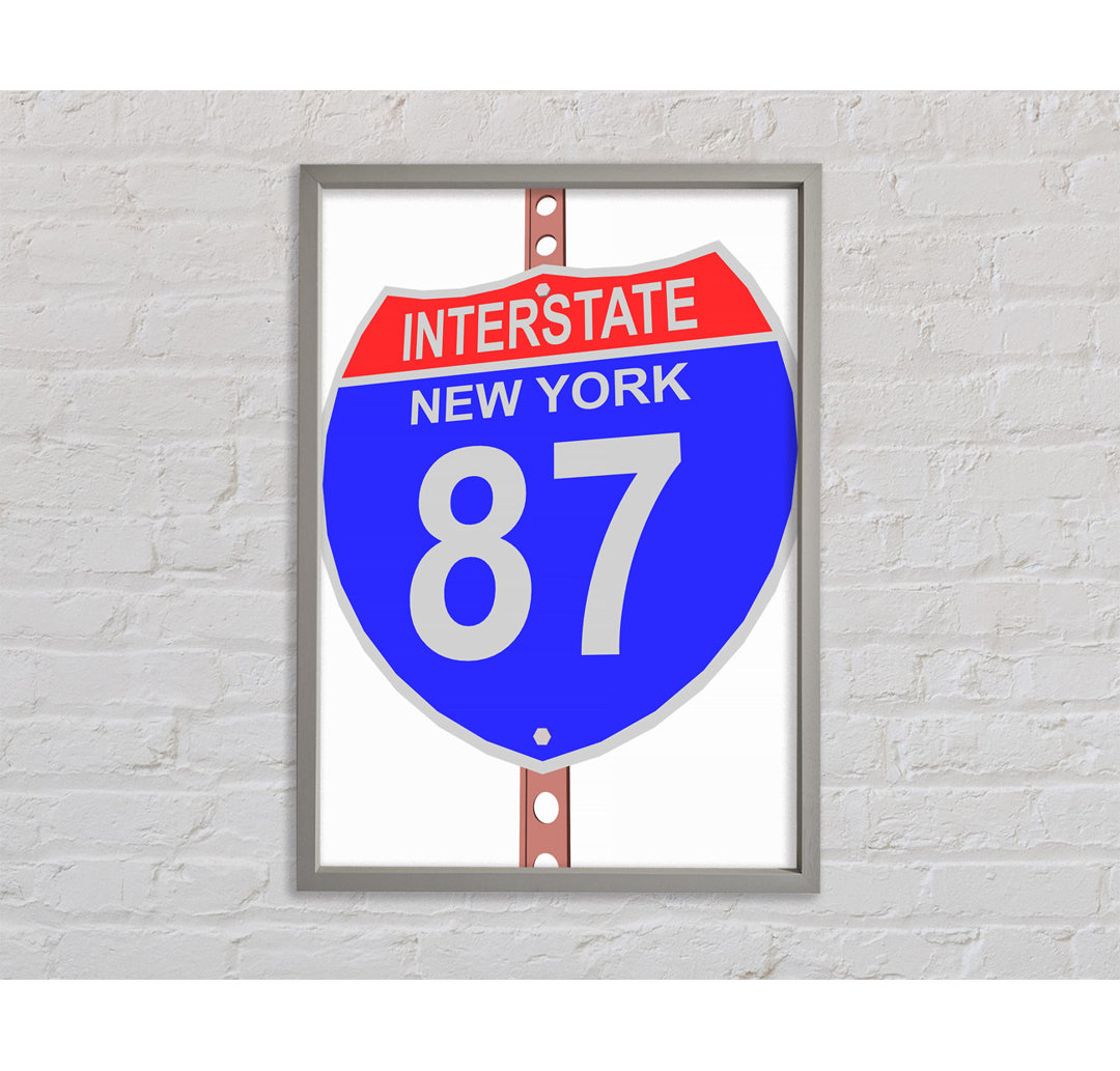 Interstate 87 Schild - Drucken