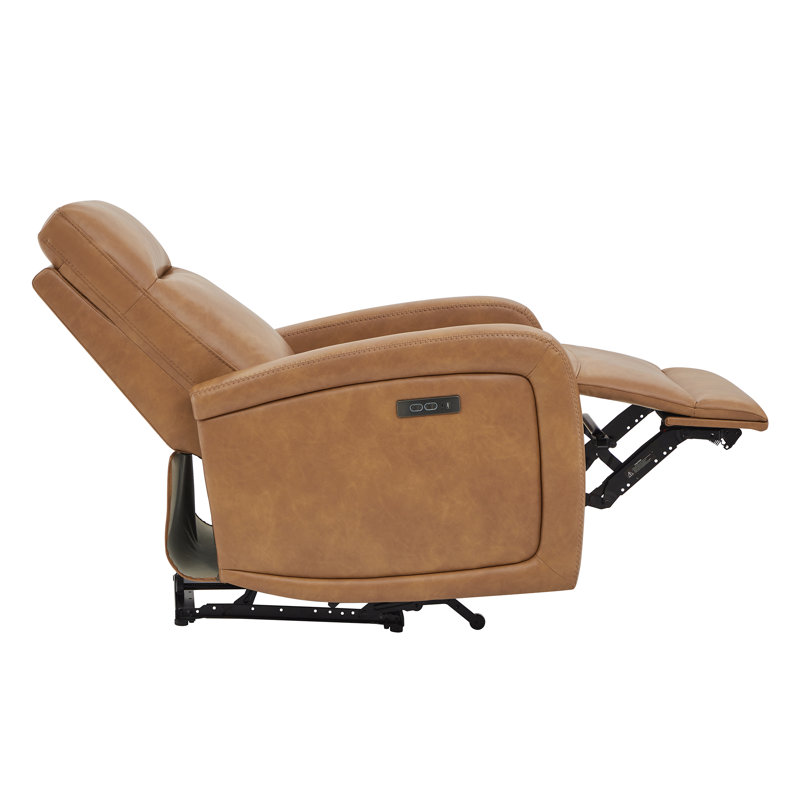 Fauteuil inclinable électrique mural Bricia Zero, Similicuir brun cognac