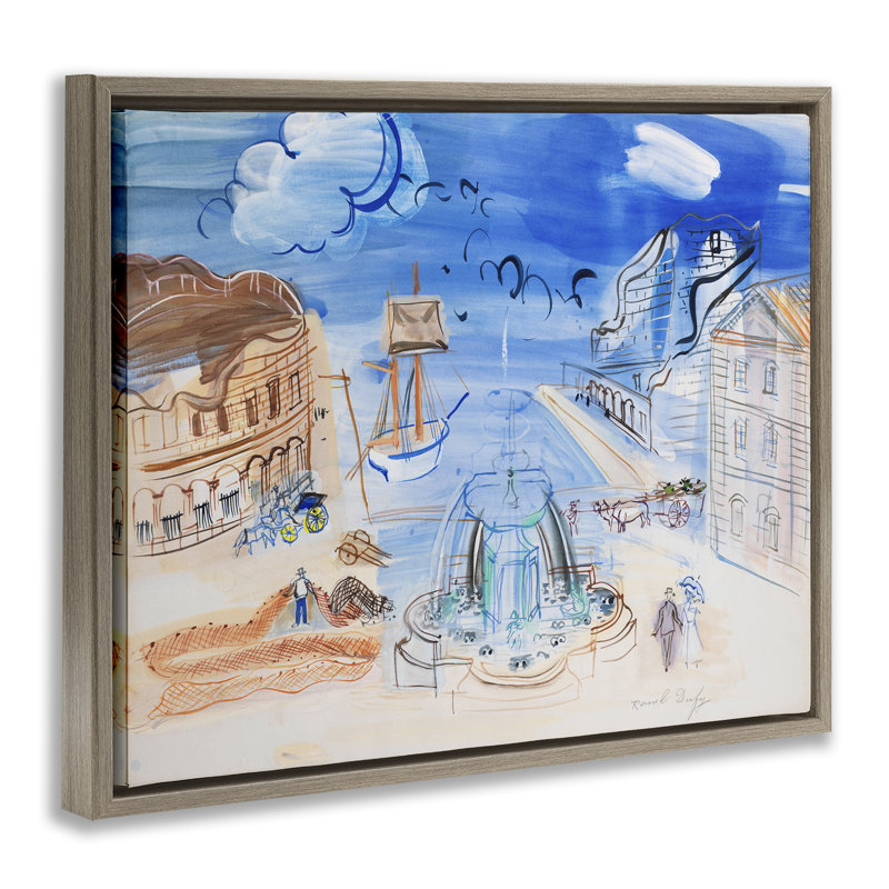 Art mural classique sur toile flottante encadrée de Raoul Dufy par one1000paintings, Cadre flottant orme Montalcino