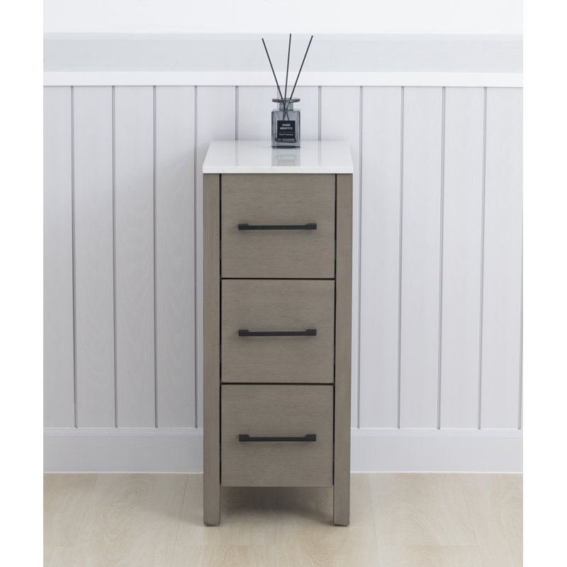 Meuble-lavabo 12 po , Gris foncé