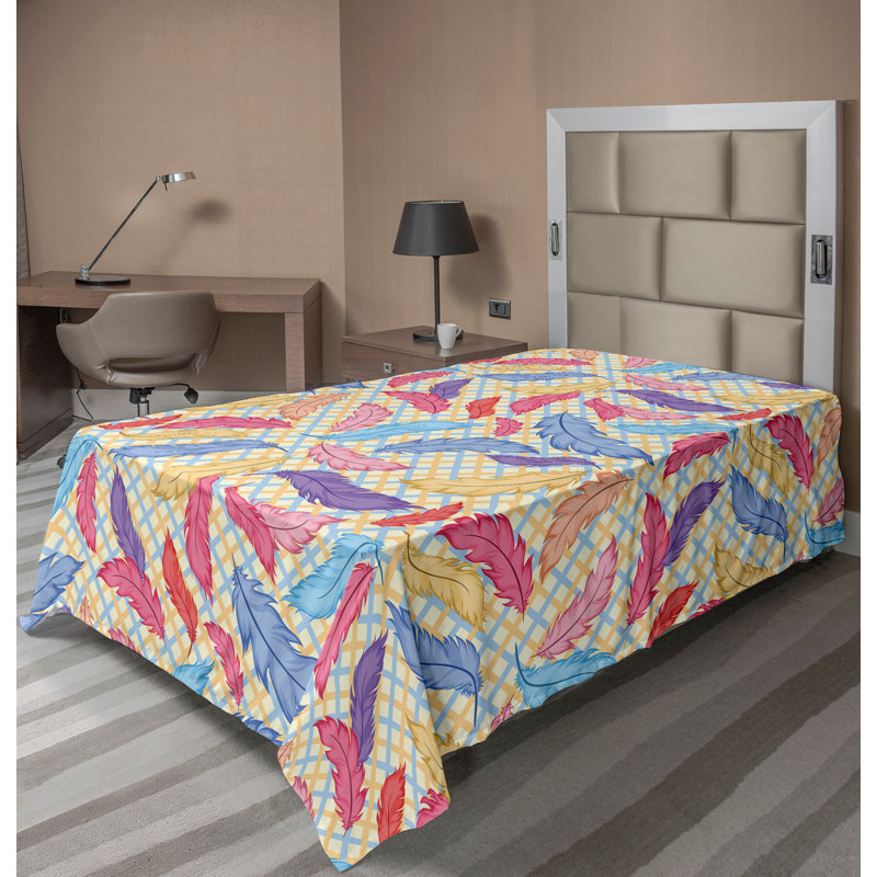 Drap-housse Ambesonne, Drap plat pour lit simple