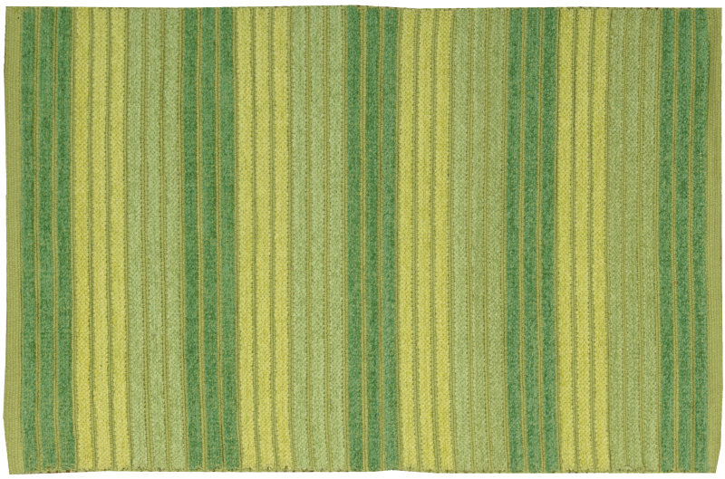 Sahrad Striped Outdoor Doormat, 27" H x 45" W x 0.4" D, Green