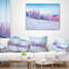 Hiver, lever de soleil en montagne - coussin à imprimé paysage-35361496-35361499