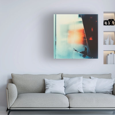Wrapped Canvas Wall Art - Walker Noble  'Fractal Rearview IV' Wall Art for Living Room, Bedroom, or Office Décor  - 35x35