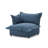 Plush Navy Upholstered Chenille Accent Chair with Oversized Cloud Cushions-1102286627