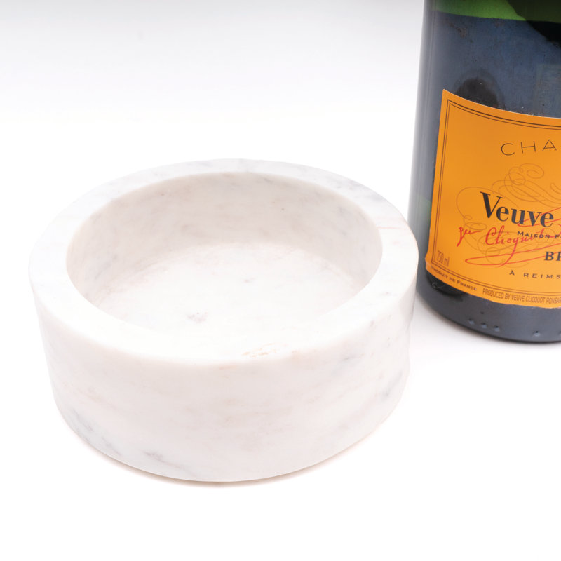 Sous-verre rond en marbre 1 pièce
