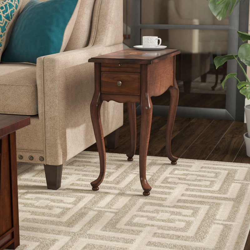 Table de bout avec rangement Ameswood, Cerise