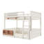 Lit superposé double au-dessus de grand lit double en bois massif avec panneau perforé et bibliothèque-1802978374-1802978381