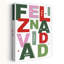 Festive Feliz Navidad Colorful Modern Abstract Wall Art Print 1 Piece Wrapped Canvas Wall Art-1431642515