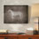 « white cheval on grey », reproduction d’impression sur toile tendue