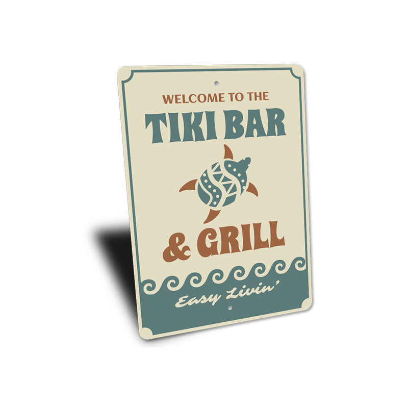 Plaque Tiki, H 14 po x l 10 po x P 0,04 po